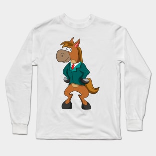 Horse in Suit Long Sleeve T-Shirt